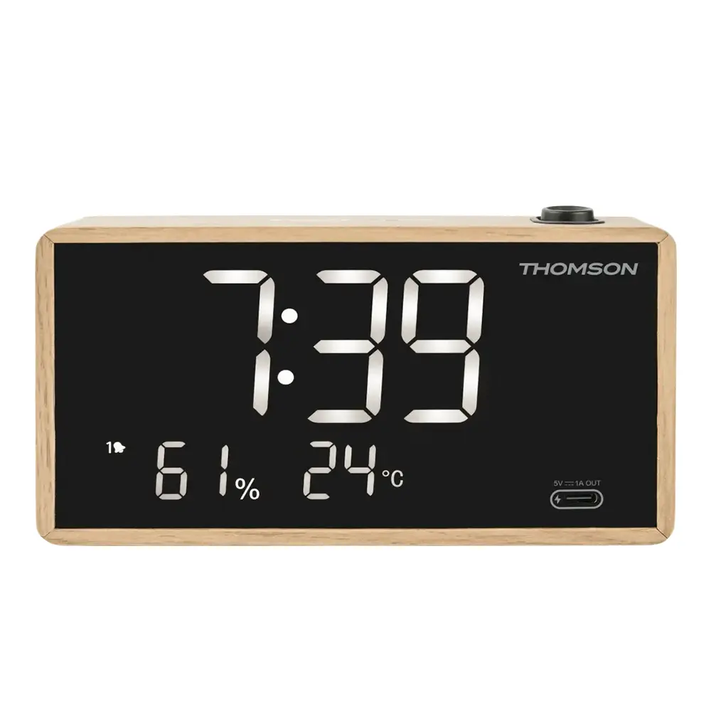 Radio-réveil avec projection de l'heure THOMSON