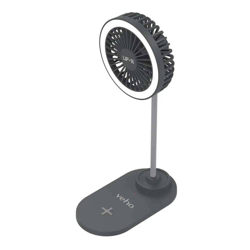 Ventilateur USB avec chargeur de smartphone et lampe LED